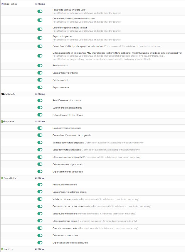 GoERP User Permissions and Role Management